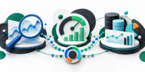 検索・訪問・統合分析の役割が異なるアクセス解析ツールを比較するイメージ